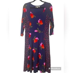 Boden Allanah Stretch Jersey Floral Dress
Navy Bloom 3/4 Sleeve Knee Length 10